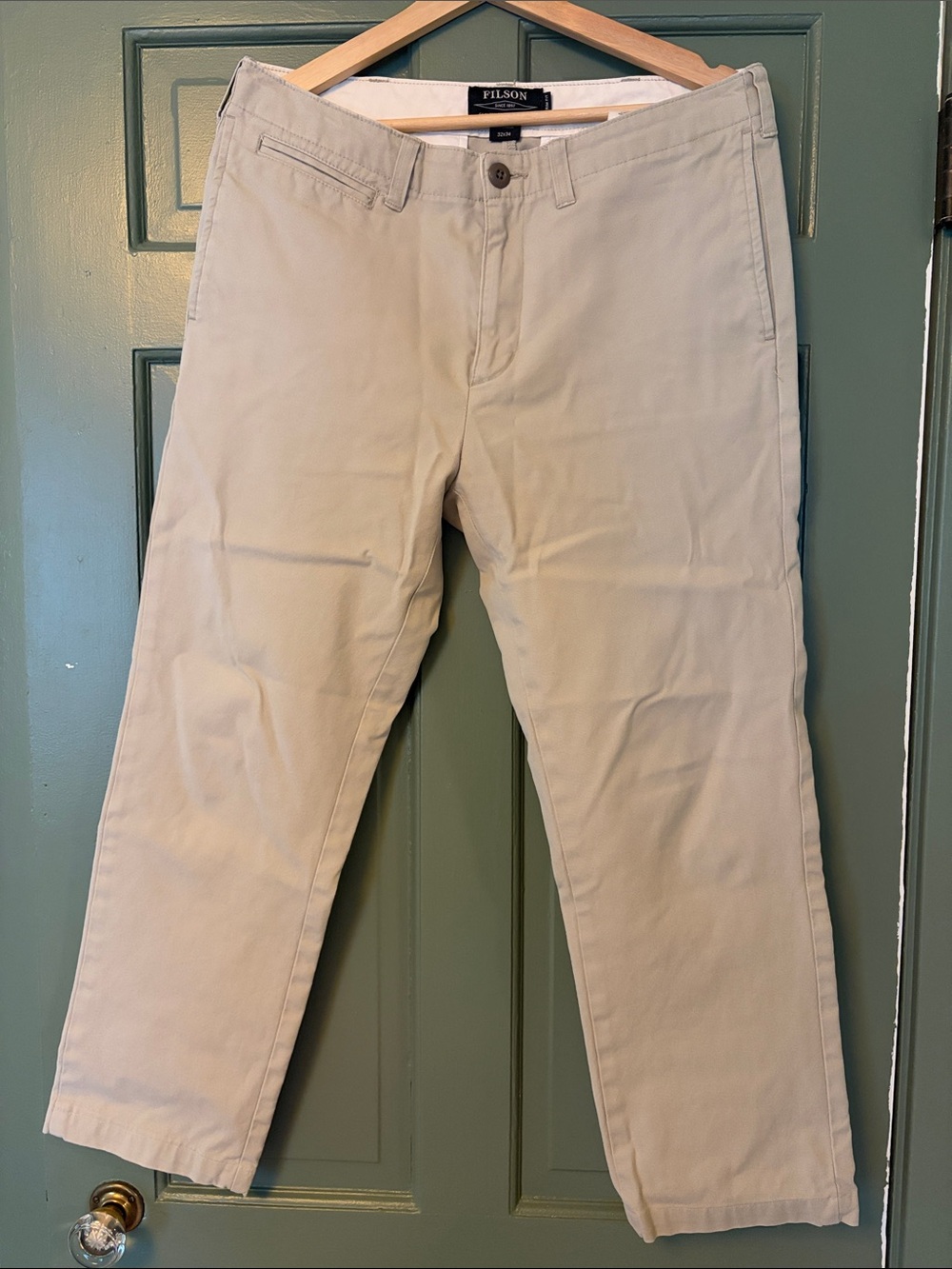 Filson Men’s Light Khaki Cotton Chinos